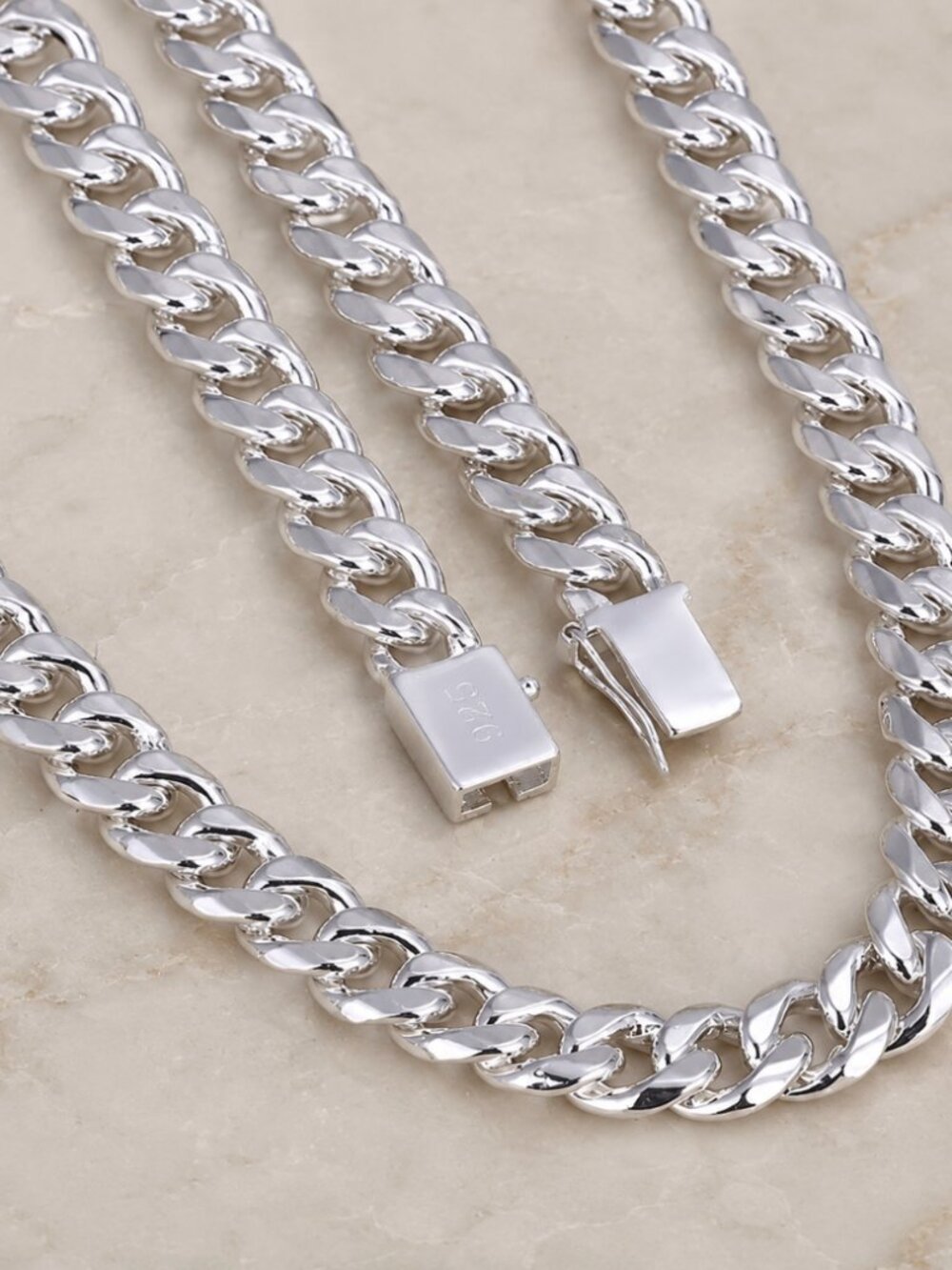 925 Sterling Silver Chunky Chain Link Necklace 10 MM Statement Necklace Unisex